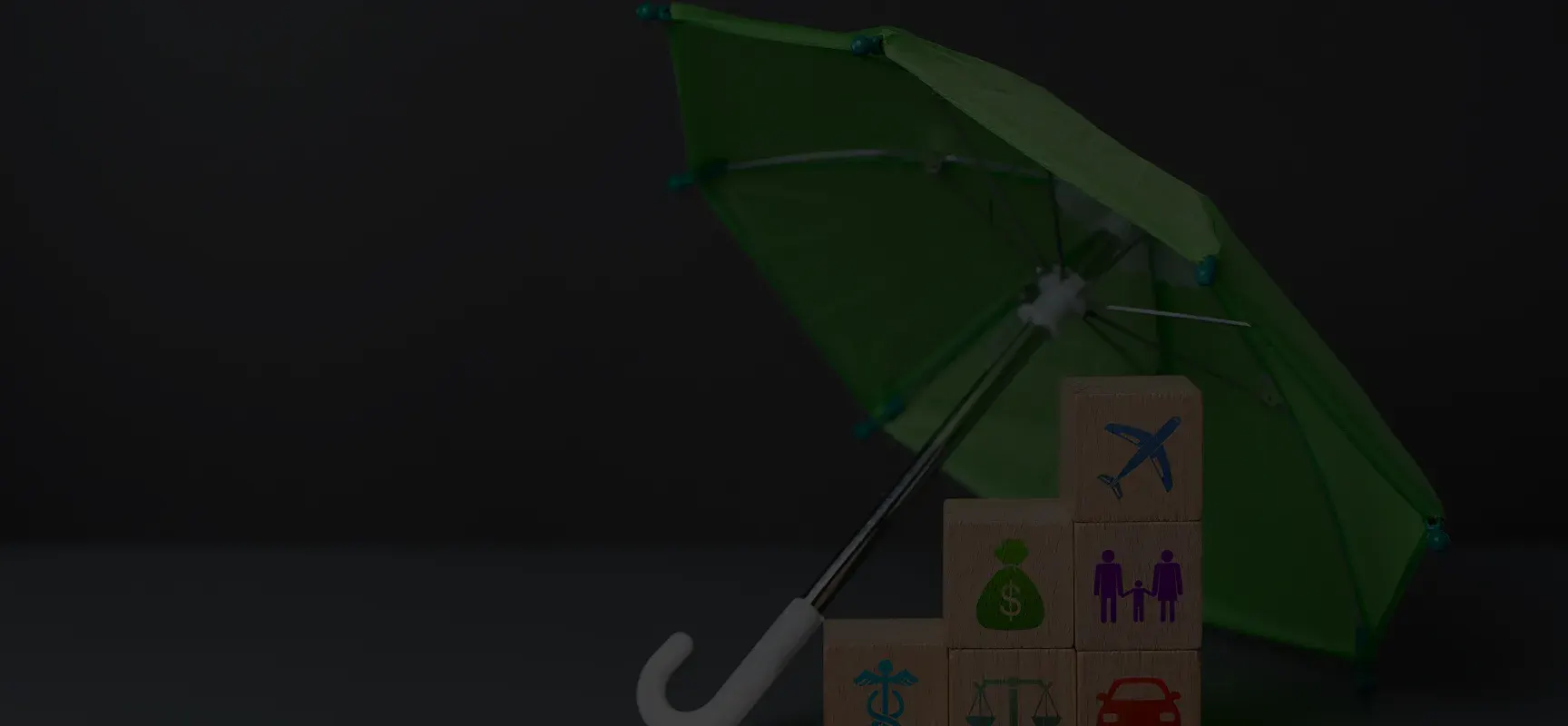 Family protected by an umbrella