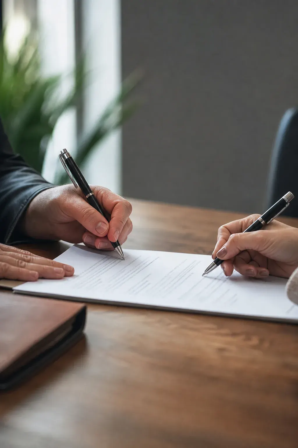 Signing a contractor agreement