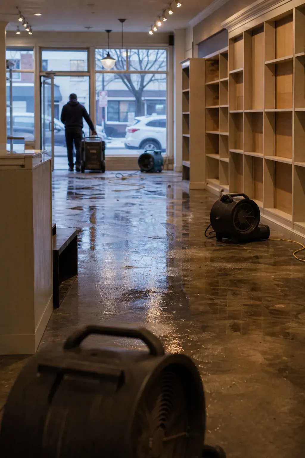 Retail store closed for repairs after water damage