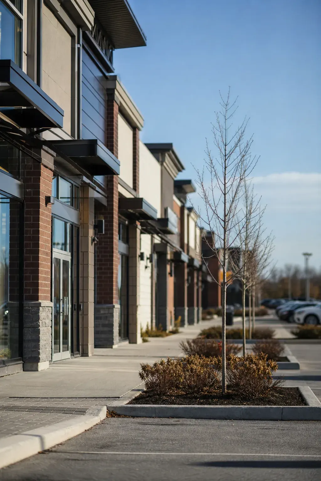 Commercial plaza building in an Ontario suburb