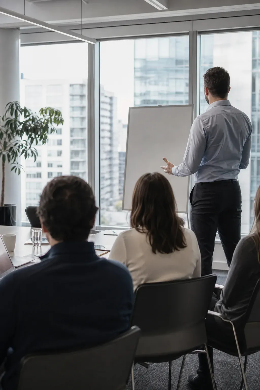 Consultant presenting to a client
