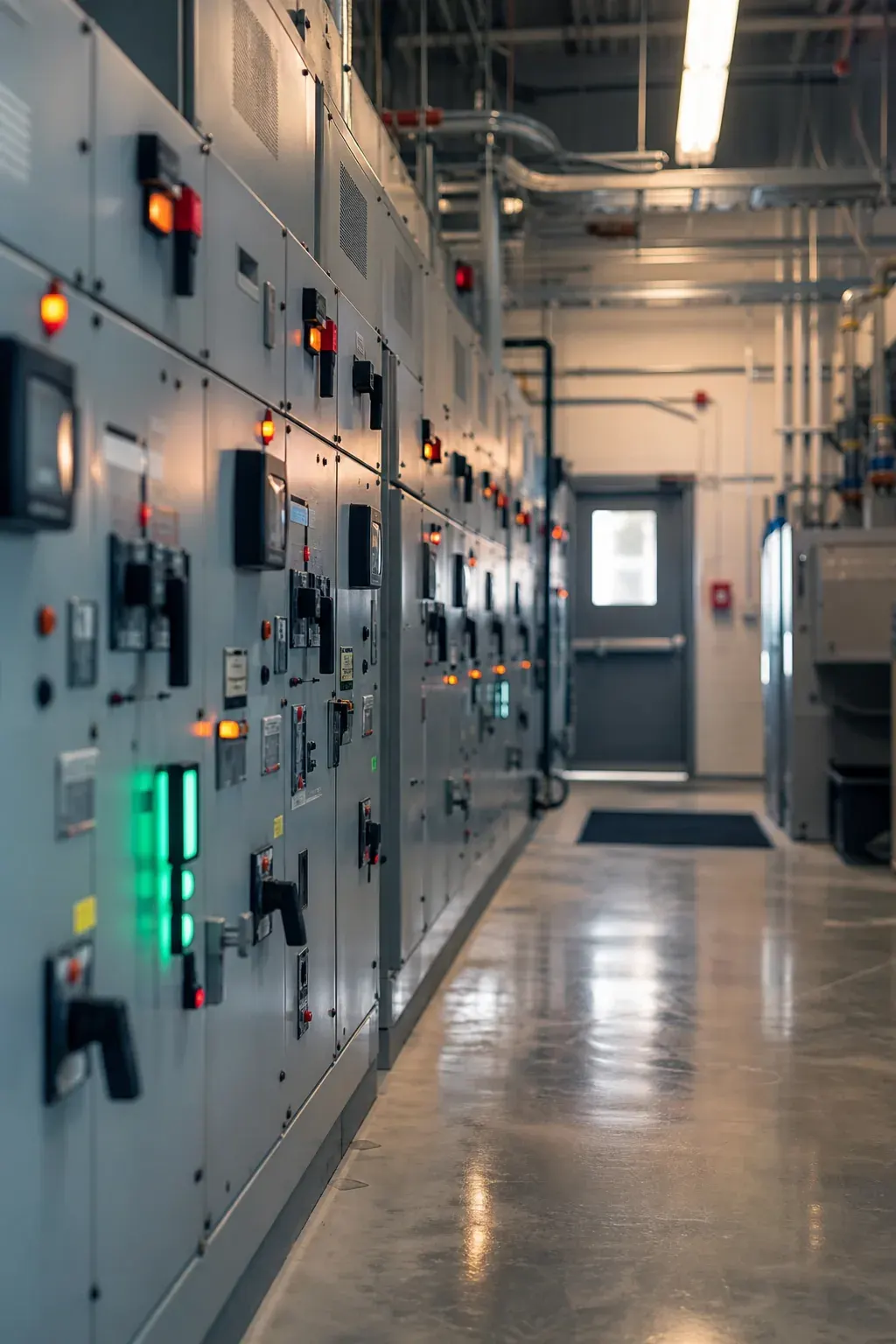 Industrial electrical switchgear room