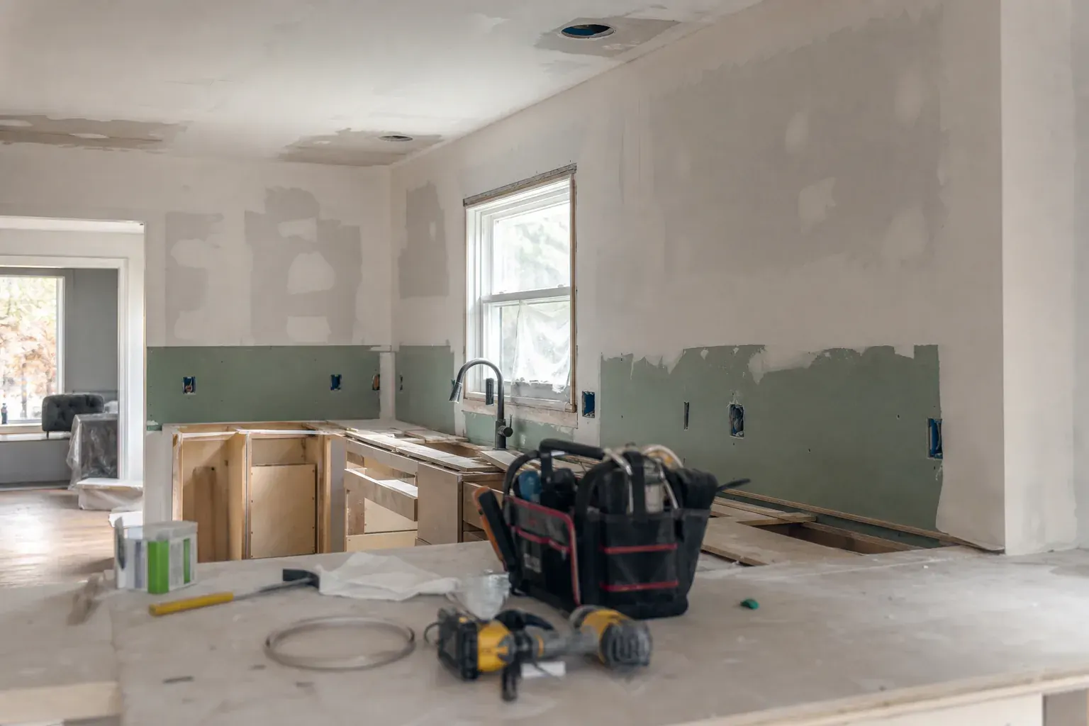 Kitchen renovation in progress in a Toronto home