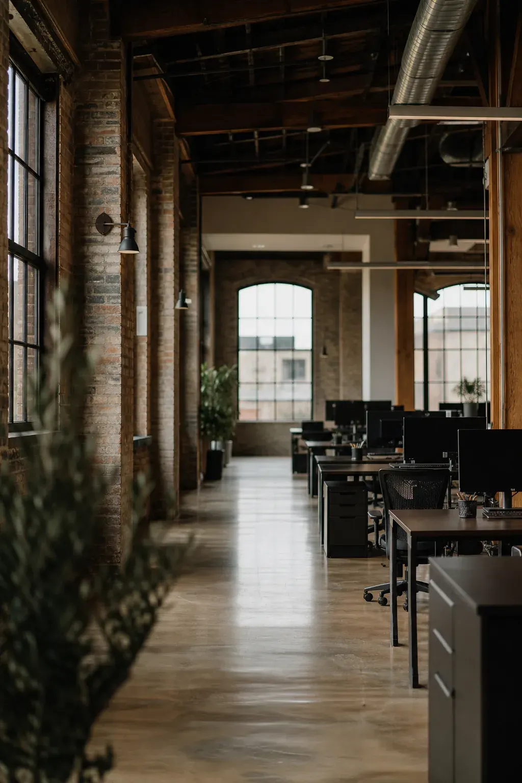 Tech office in a converted brick factory