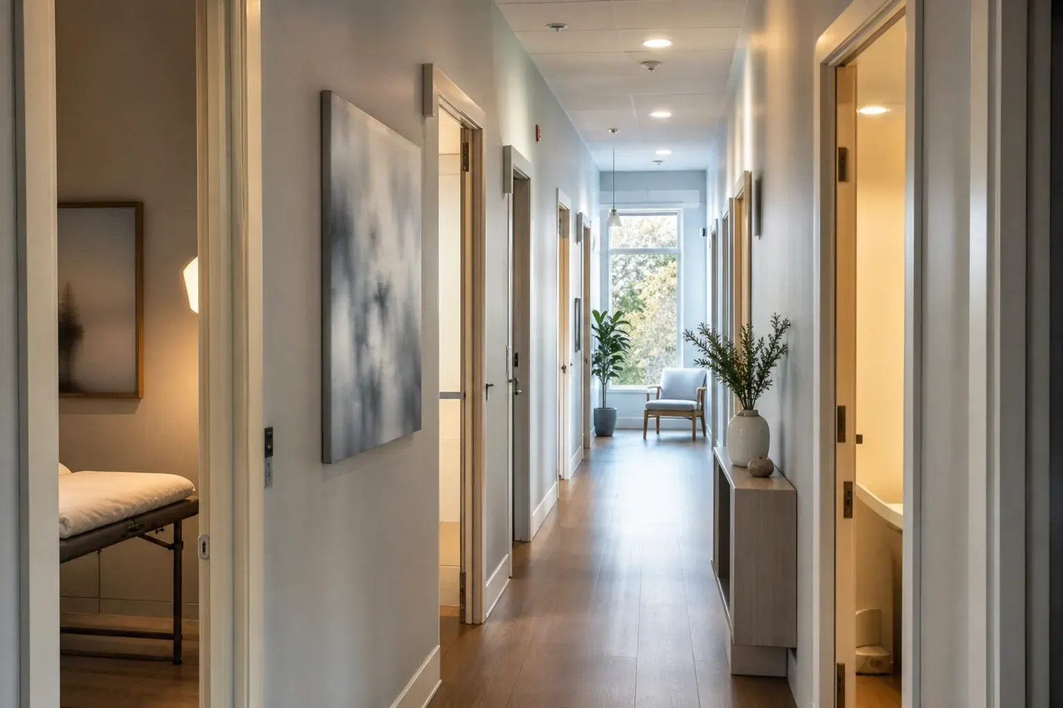 Hallway in a multidisciplinary clinic