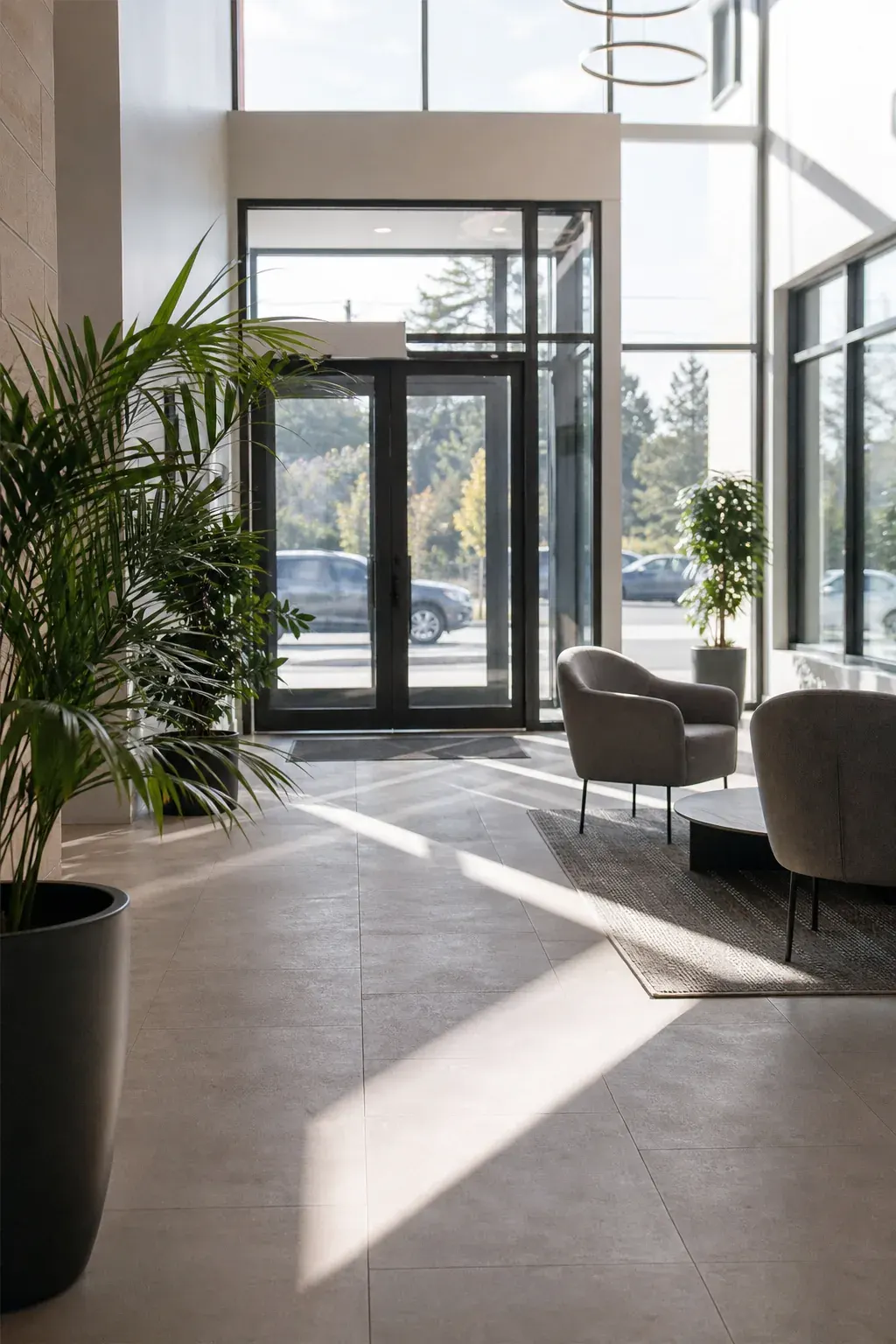 Small office building lobby