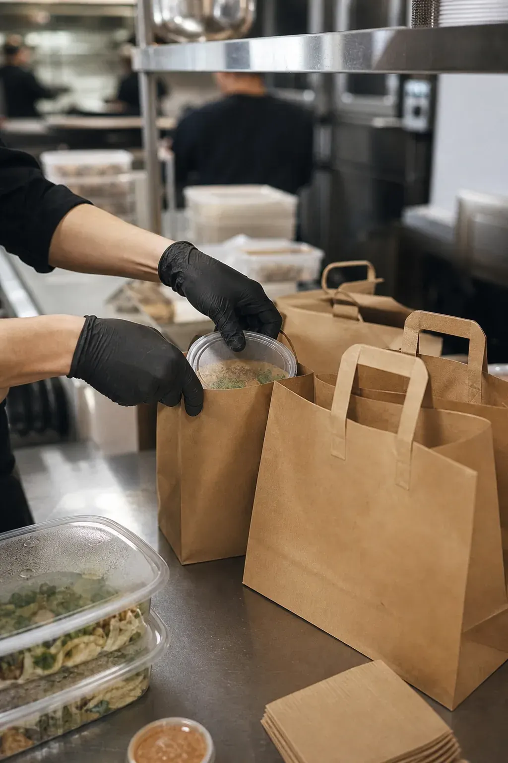 Packing takeout containers